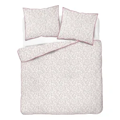 Pościel z perkalu 220 x 200 cm Lame Percale, różowe kwiatki