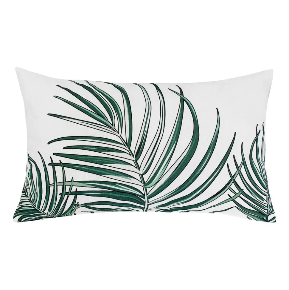 Poduszka Domarex Cleo Bahama Palms, 30 x 50 cm, palmy, biała