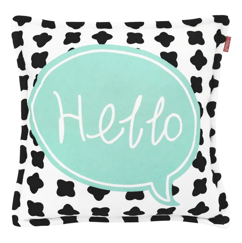 Poduszka Domarex Hello Baby & Love, miętowy nadruk
