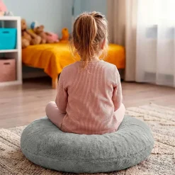 Poduszka okrągła Domarex Ivy Plush, szara
