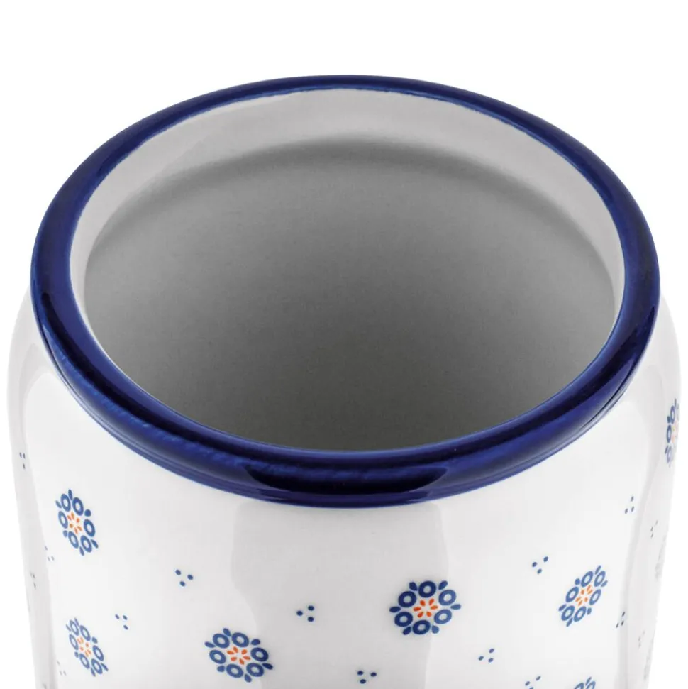 Pojemnik ceramiczny z pokrywką Tadar Folklor, 900 ml, biały