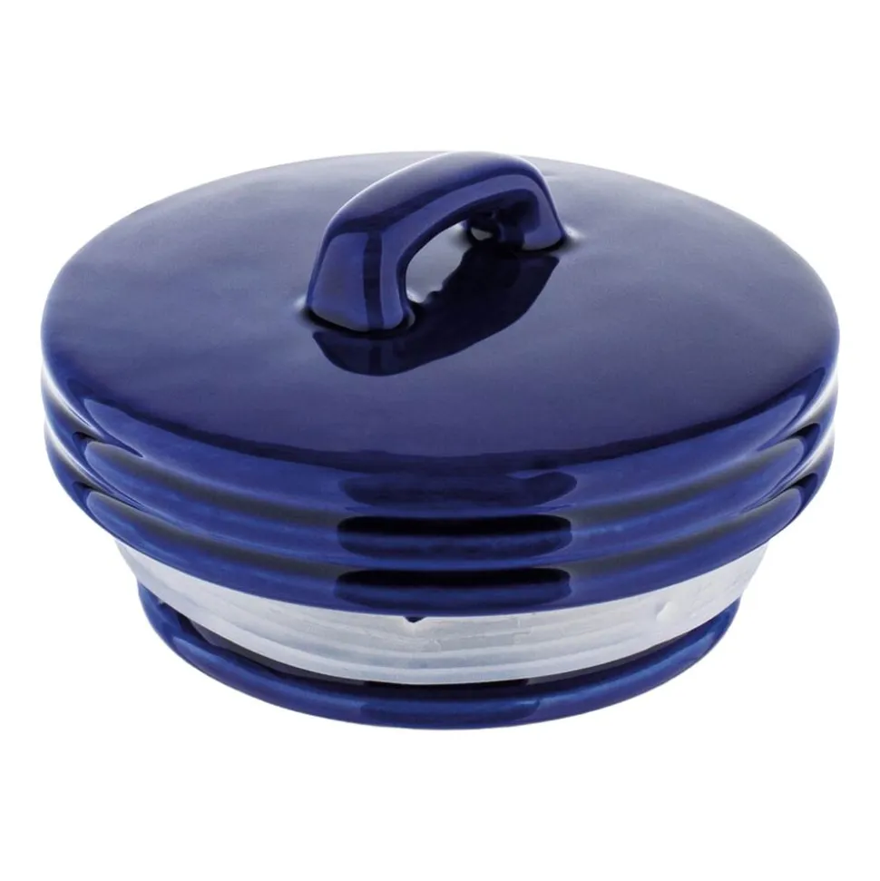 Pojemnik ceramiczny z pokrywką Tadar Folklor, 900 ml, biały