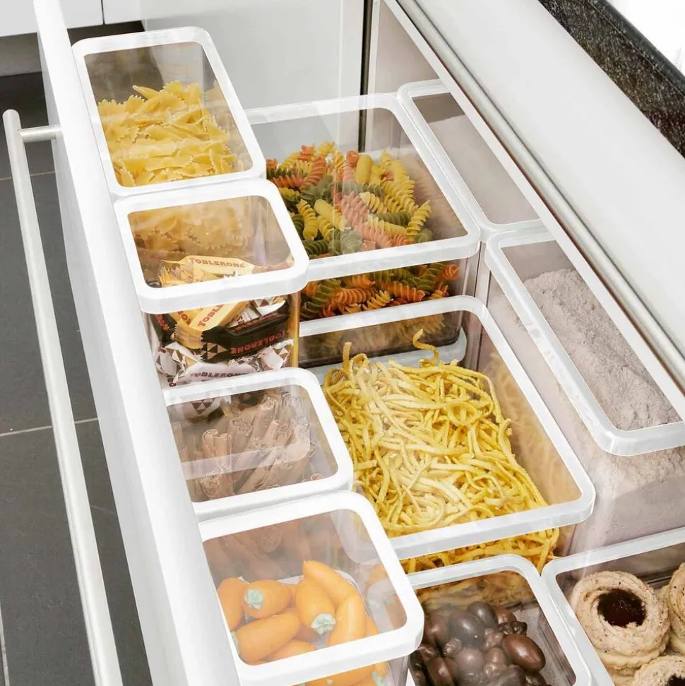 Pojemnik kwadratowy Rotho Loft, 1 l, biały