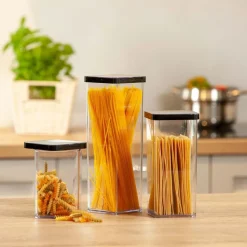 Pojemnik kwadratowy Rotho Loft, 2 l, czarny