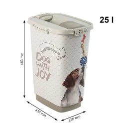 Pojemnik na karmę Rotho CODY Dog, 25 L, beżowy