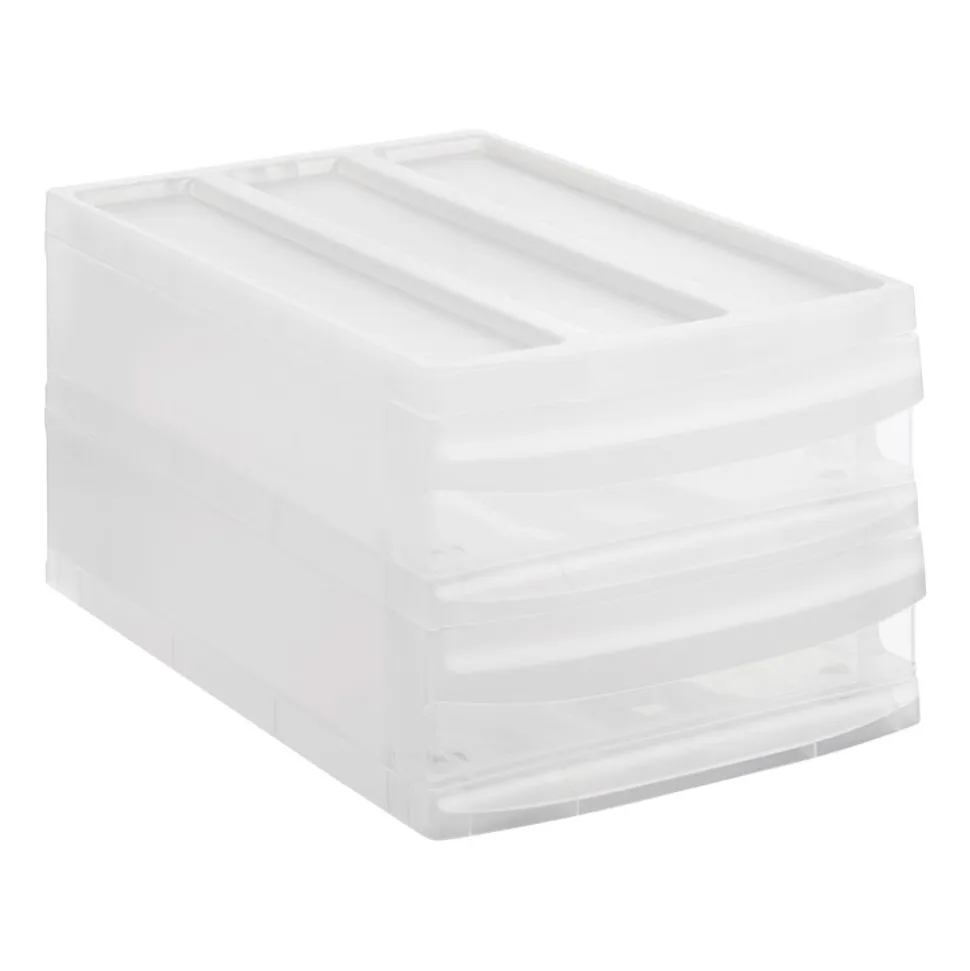 Pojemnik z 4 szufladami 25,5 x 39,5 x 20,3 cm Rotho Tower, transparentny