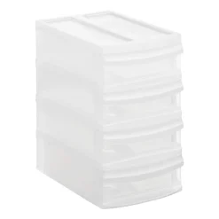 Pojemnik z 4 szufladami 14,1 x 19,5 x 23,3 cm Rotho Tower, transparentny