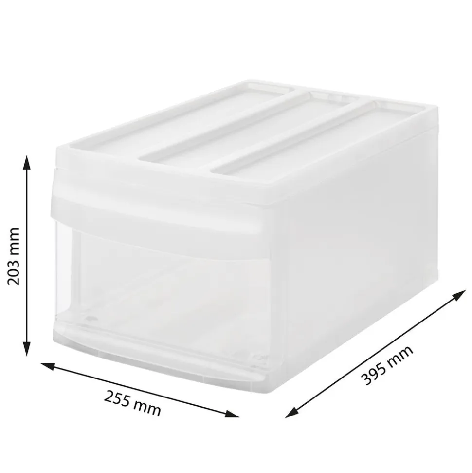 Pojemnik z szufladą 25,5 x 39,5 x 20,3 cm Rotho Systemix, transparentny