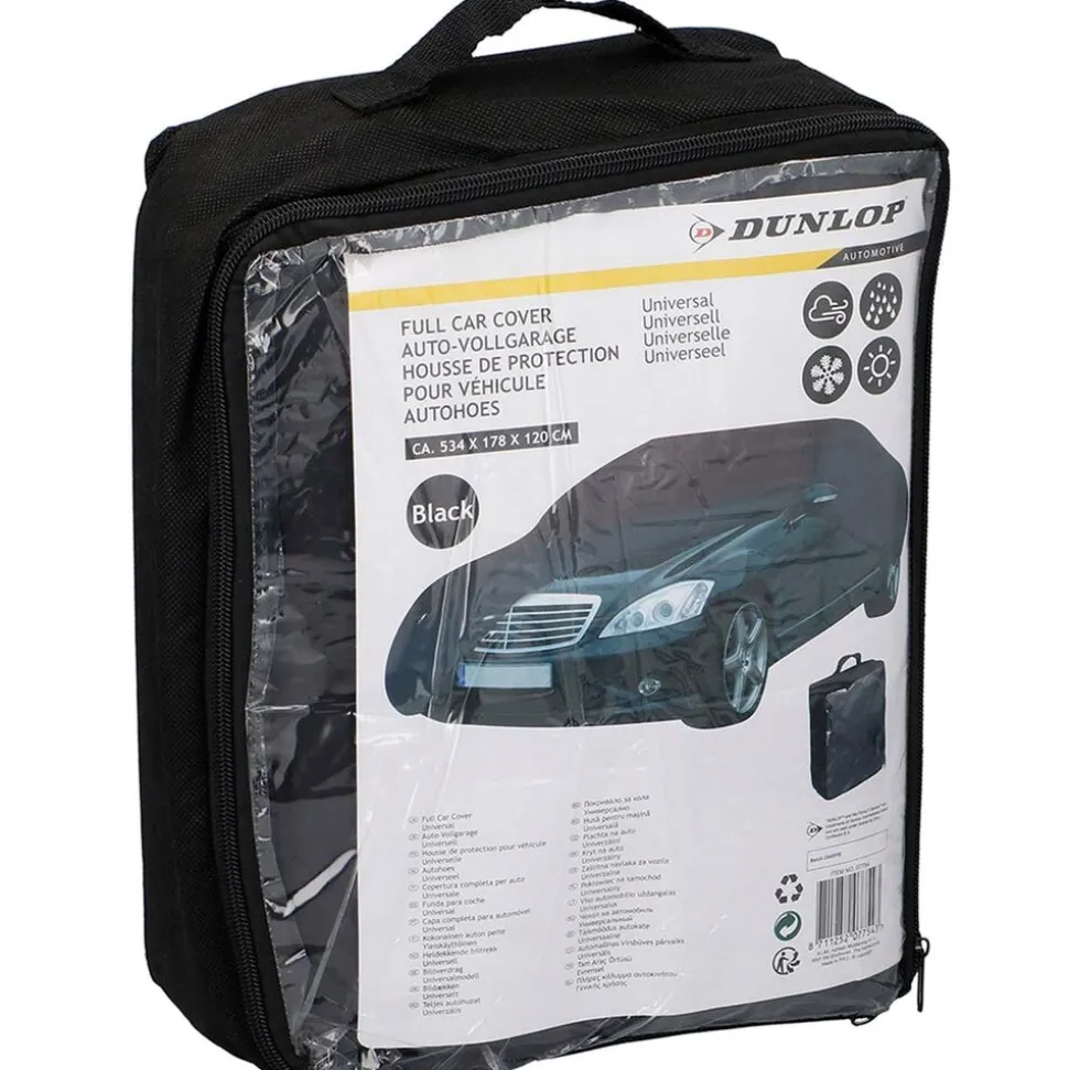 Pokrowiec na samochód Dunlop, XL, wodoodporny, czarny