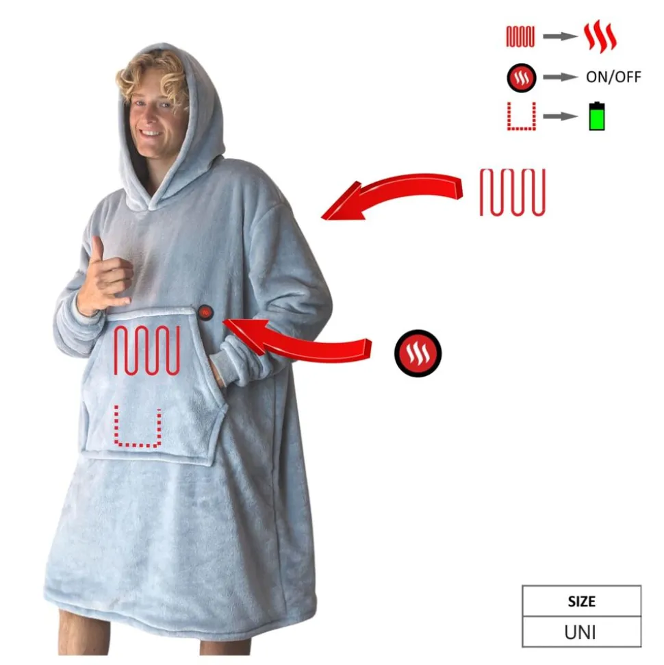 Poncho ogrzewane Glovii, wodoodporne, uniwersalny rozmiar