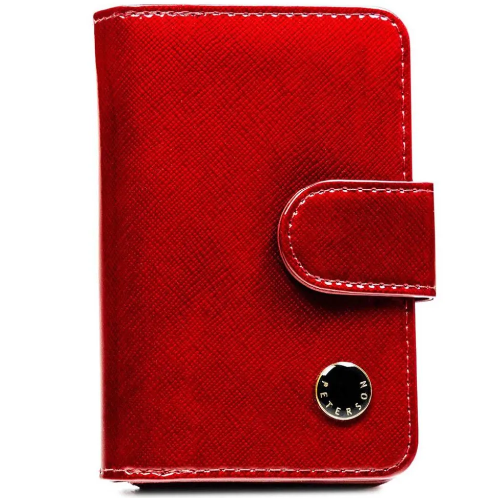 Portfel damski skórzany Peterson, 2,5 x 8,5 x 3 cm, RFID, z zatrzaskiem
