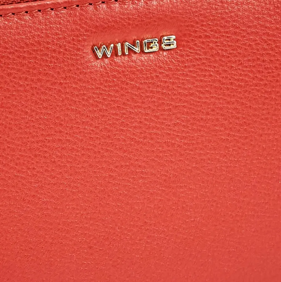 Portfel damski skórzany Wings 2W9, czerwony