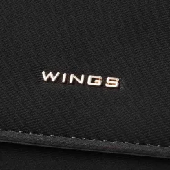 Portfel damski Wings Willow WLL01, 13 x 9 x 2 cm, czarny