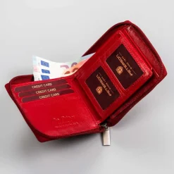 Portfel mały damski na zamek RFID Peterson, 9,5 x 12 x 2,5 cm