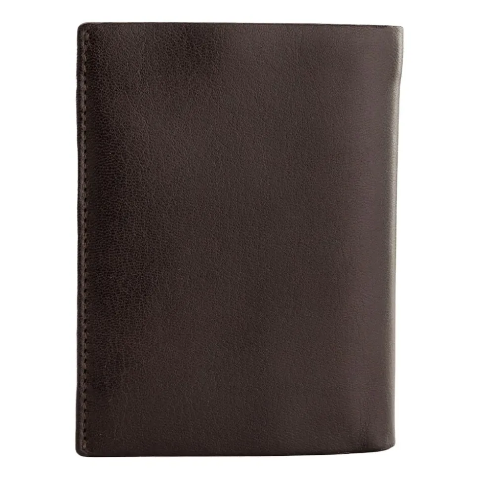 Portfel męski ze skóry bydlęcej Wings, 13 x 10 x 2 cm, RFID, brązowy