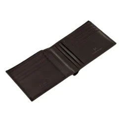 Portfel męski ze skóry bydlęcej Wings, 11 x 13 x 2 cm, RFID, brązowy