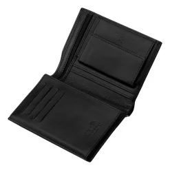Portfel męski ze skóry bydlęcej Wings, 13 x 10 x 2 cm, RFID, czarny