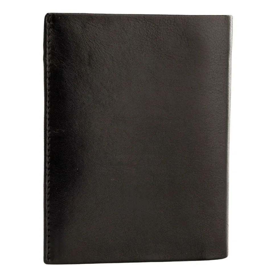 Portfel męski ze skóry bydlęcej Wings, 13 x 10 x 2 cm, RFID, czarny