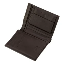 Portfel męski ze skóry koziej Wings, 13 x 10 x 2 cm, RFID, brązowy