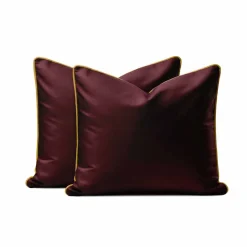 Poszewka na poduszkę z makosatyny 40 x 40 cm Pure Collection, 2 szt., burgundowa