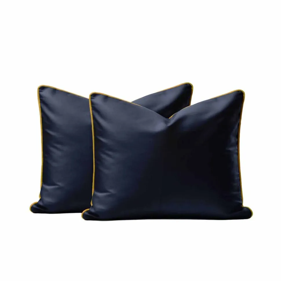 Poszewka na poduszkę z makosatyny 40 x 40 cm Pure Collection, 2 szt., granatowa