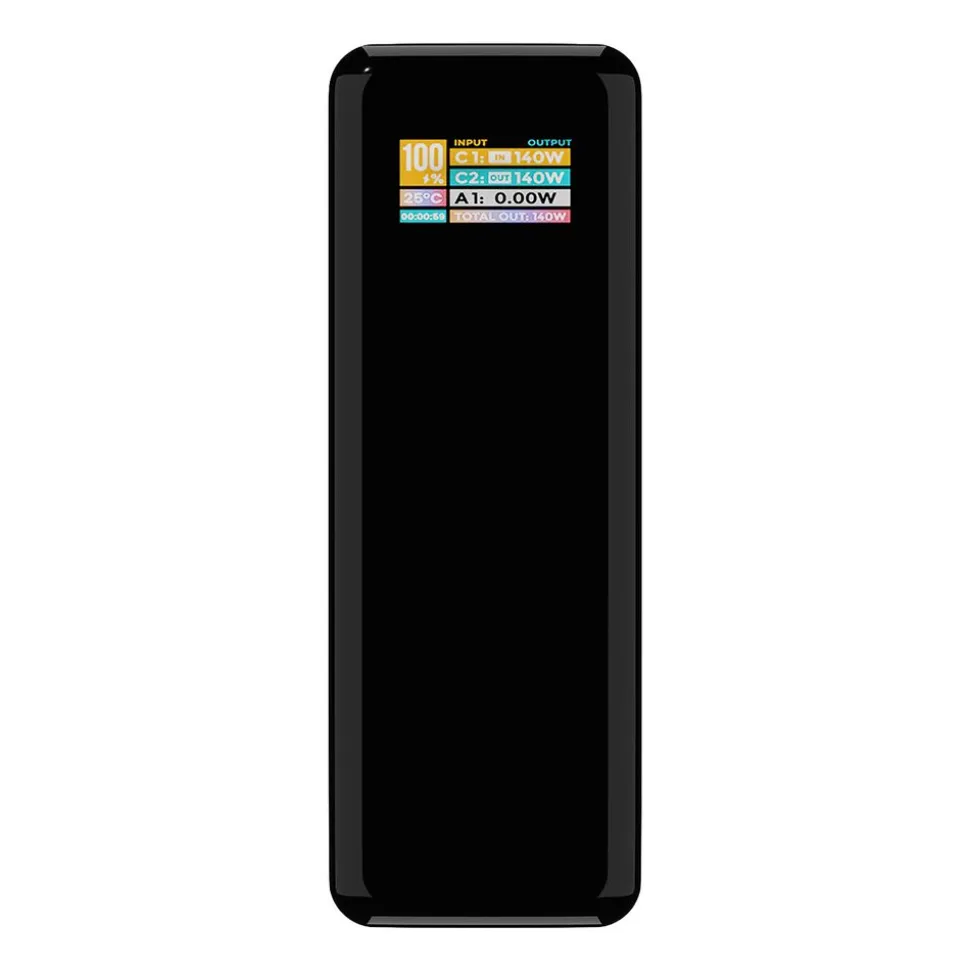 Powerbank Blow PB 30B, 27000 mAh, 140 W, z wyświetlaczem, czarny