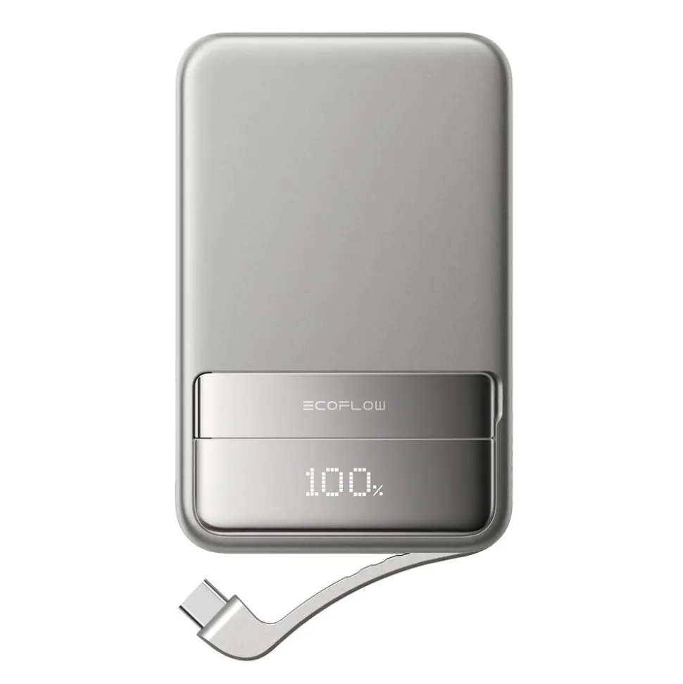 Powerbank EcoFlow Rapid Qi2 10000 mAh, 65 W, srebrny