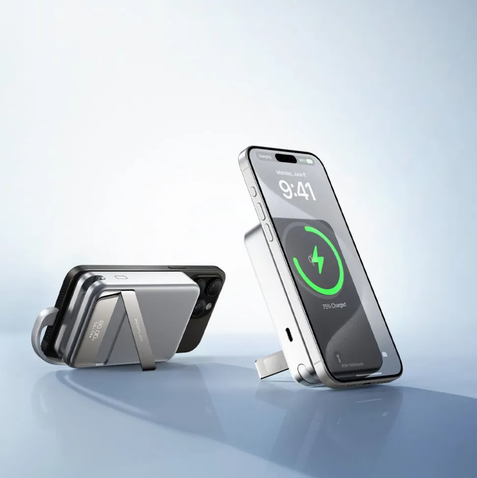 Powerbank EcoFlow Rapid Qi2 10000 mAh, 65 W, srebrny