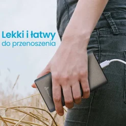 Powerbank Extralink EPB-126, 20000 mAh, 45 W, srebrny
