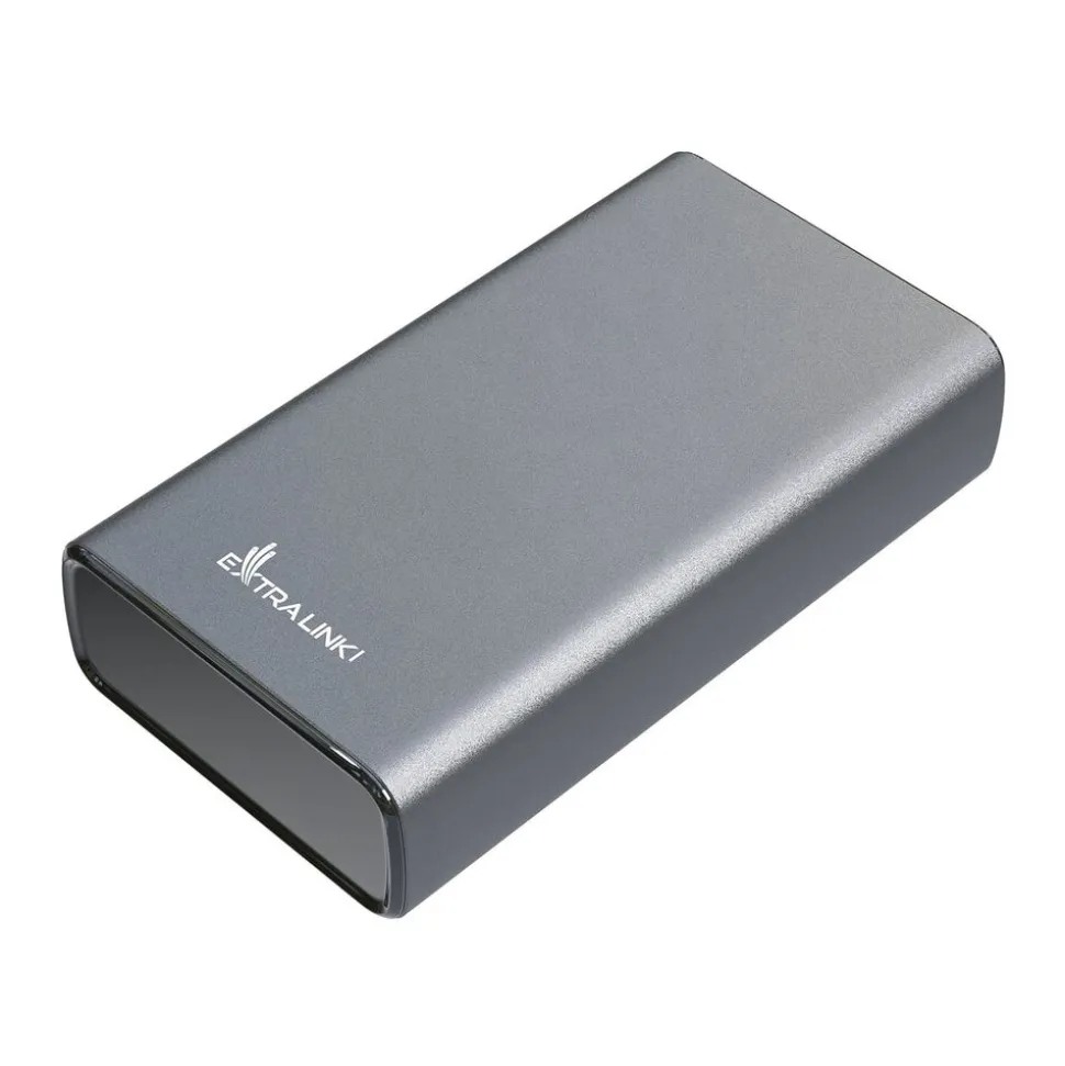 Powerbank Extralink EPB-126, 20000 mAh, 45 W, srebrny