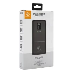Powerbank Rebeltec P10 LCDPD, 10000 mAh, 22,5 W, czarny
