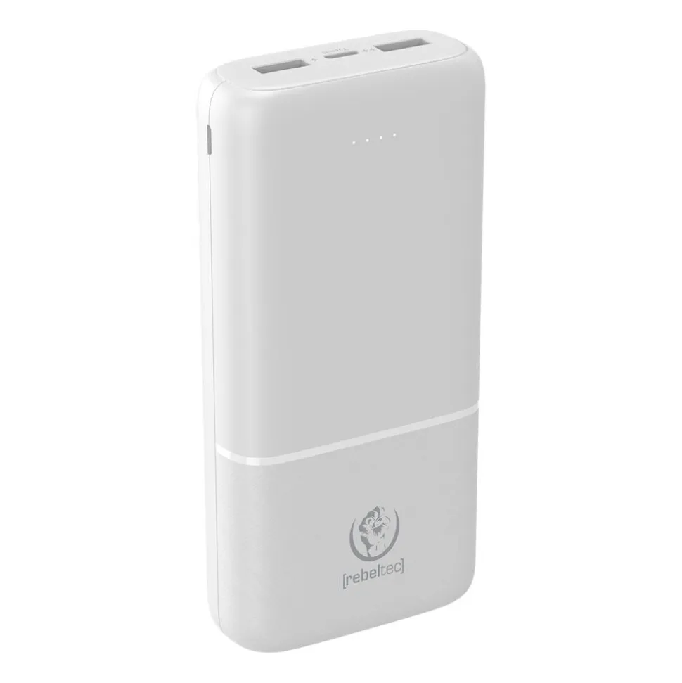 Powerbank Rebeltec P20, 20000 mAh, 10 W, biały