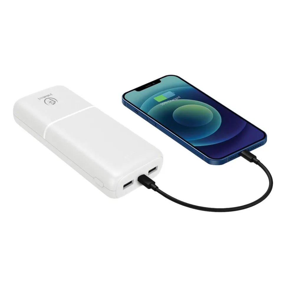 Powerbank Rebeltec P20, 20000 mAh, 10 W, biały