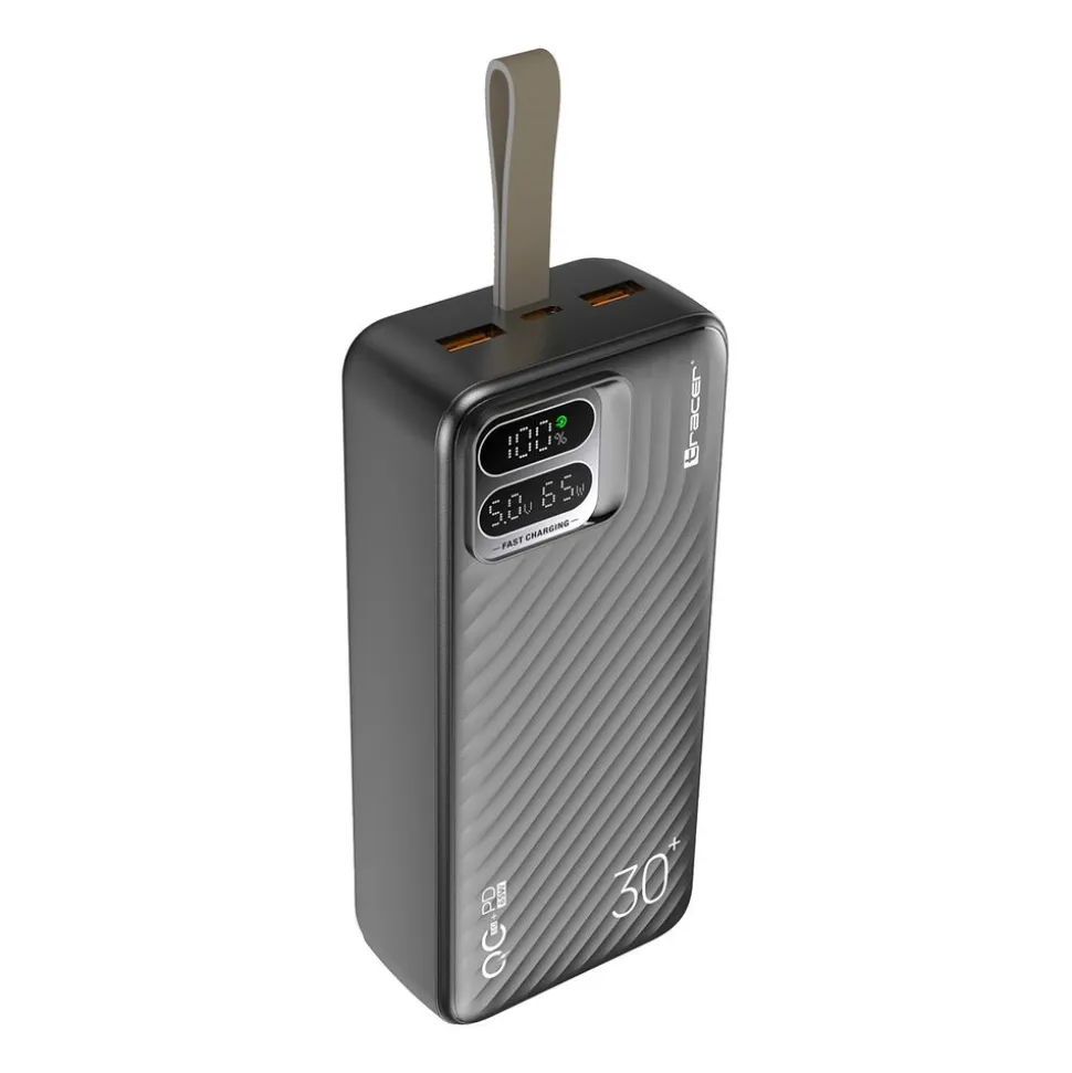 Powerbank Tracer Blaze, 30000 mAh, 65 W, czarny