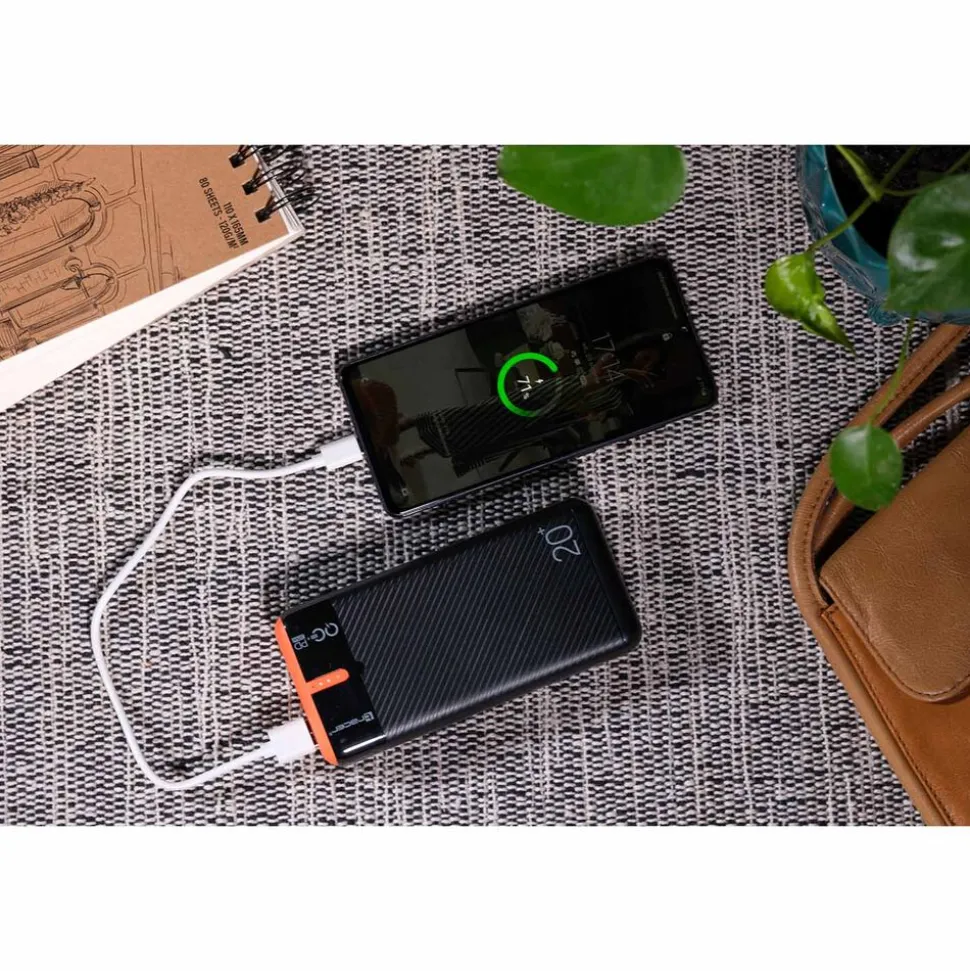 Powerbank Tracer EnerGen, 20000 mAh, grafitowo-pomarańczowy