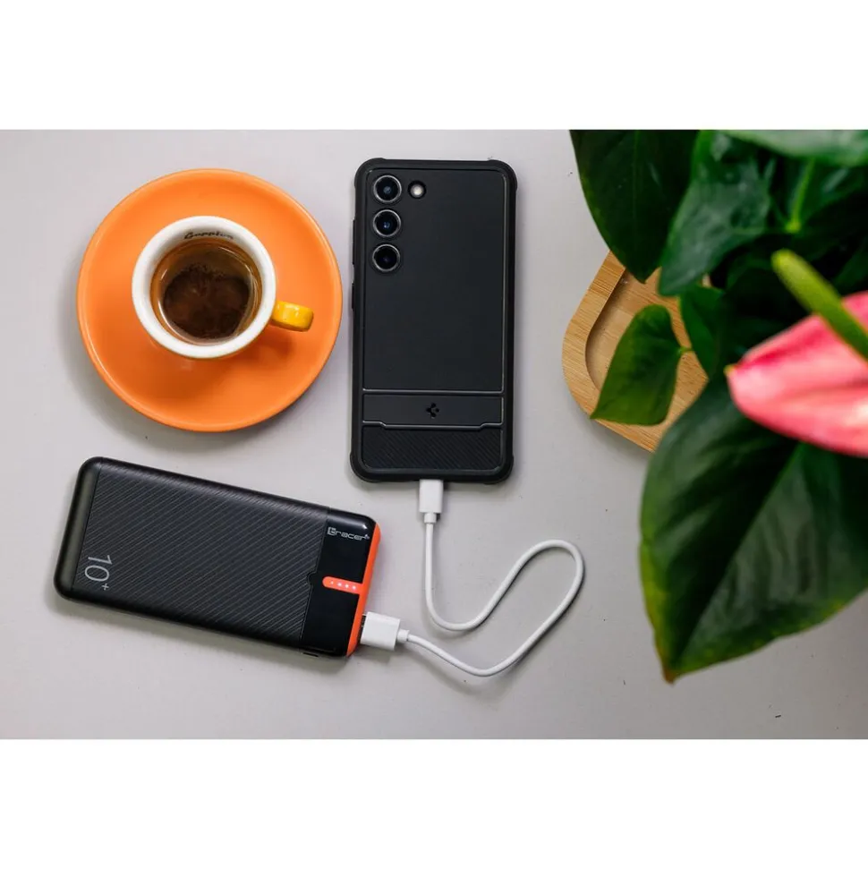 Powerbank Tracer EnerGo, 10000 mAh, czarno-pomarańczowy
