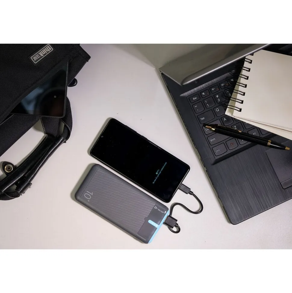 Powerbank Tracer EnerGo, 10000 mAh, szaro-niebieski