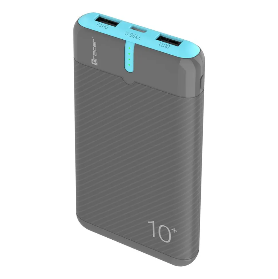 Powerbank Tracer EnerGo, 10000 mAh, szaro-niebieski