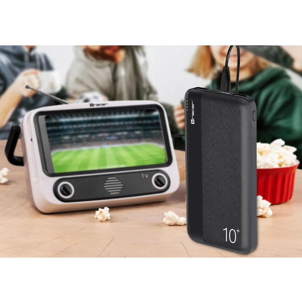 Powerbank Tracer WatsUp, 10000 mAh, czarny