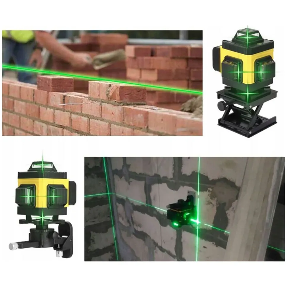 Poziomica laserowa 4D Extralink, akumulatorowa, czarna