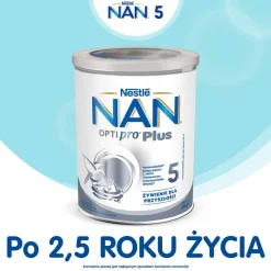 Produkt na bazie mleka NAN Optipro Plus 5, dla małych dzieci, 800 g