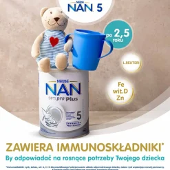 Produkt na bazie mleka NAN Optipro Plus 5, dla małych dzieci, 800 g
