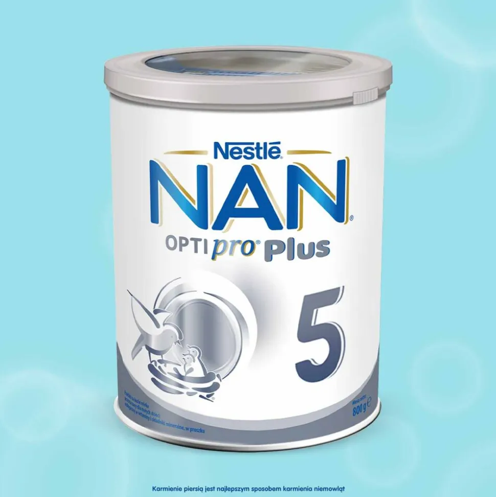 Produkt na bazie mleka NAN Optipro Plus 5, dla małych dzieci, 800 g