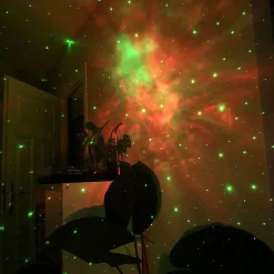 Projektor gwiazd LED, z głośnikiem Bluetooth, z pilotem, grafitowy