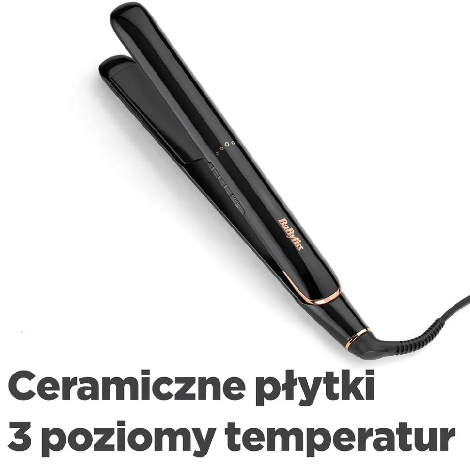 Prostownica BaByliss Smooth Finish 230 ST250E, 41 W, czarna