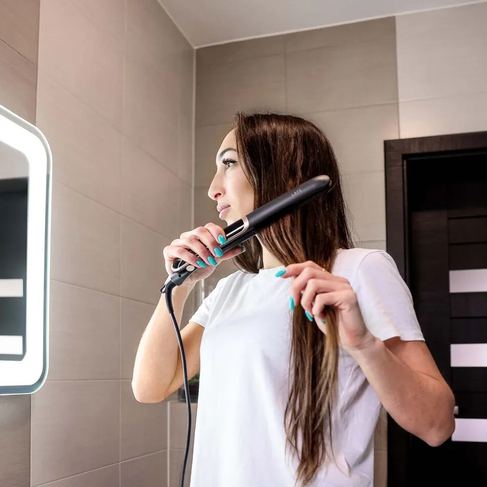Prostownica Lafe Sleek & Shine, 11 poziomów grzania, 35 W, czarna
