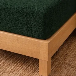 Prześcieradło frotte z gumką 140 x 200 cm Pation Home Luneo, zielone