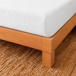 Prześcieradło frotte z gumką 180 x 200 cm Pation Home Luneo, białe
