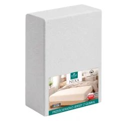Prześcieradło z gumką 180 x 200 cm Pation Home Nexa, jasnoszare