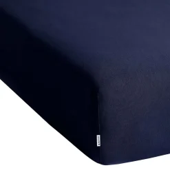 Prześcieradło z gumką 80-90 x 200 cm Restilo Amber, granatowe